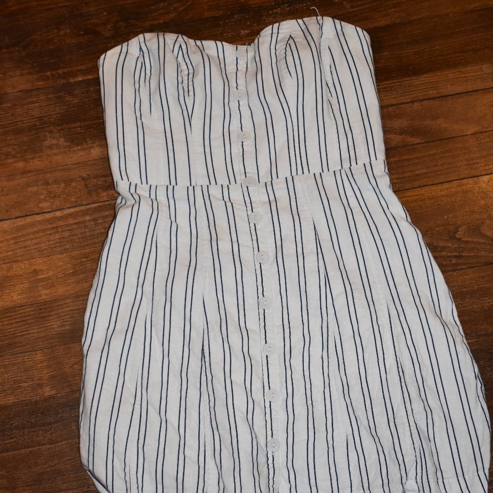 Urban Outfitters Strapless Striped Mini Dress